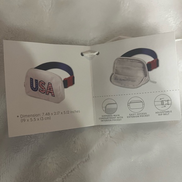 USA Themed White Belt  Bag - Picture 5 of 6